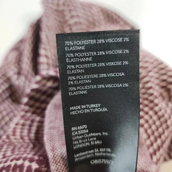 Urban Outfitters High Rise Pattern Flare Leg Sweater Pants Women's S/P - Picture 7 of 8